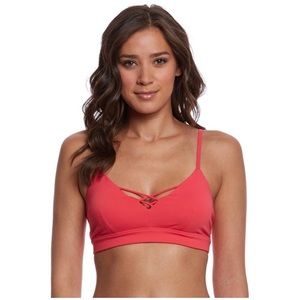 Alo Yoga Interlace Sports Bra Top Rich Peony